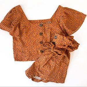 Orange Co-Ord polka dot